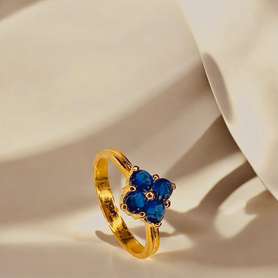 An elegant all natural sapphires in a S925 band with gold plating